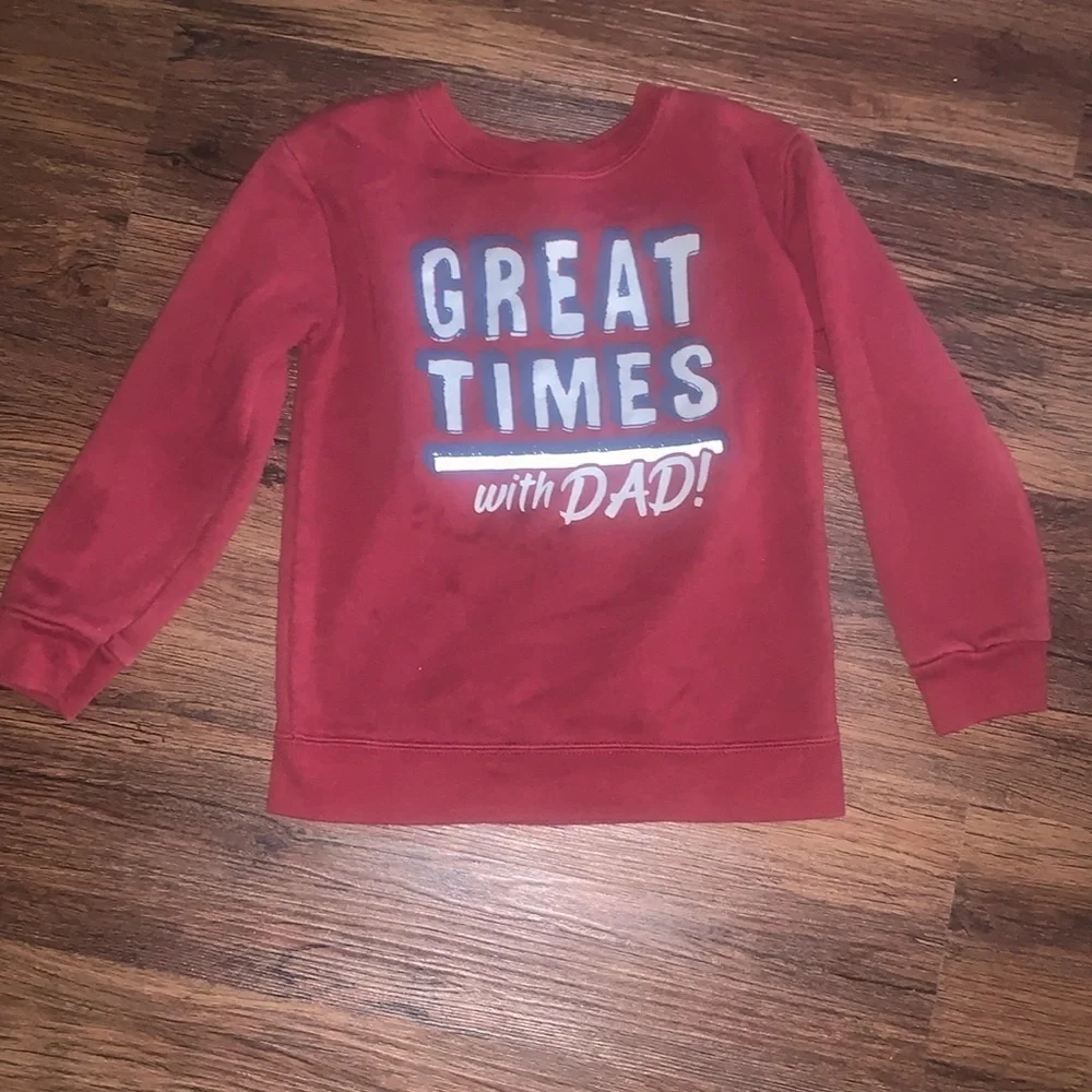 Garanimals “great times with dad” burgundy sweatshirt size 4T